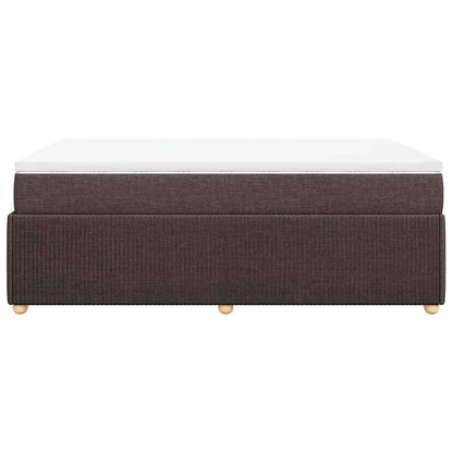Box Spring Postel S Matrací Tmavě Hnědá 120X200 Cm Textil