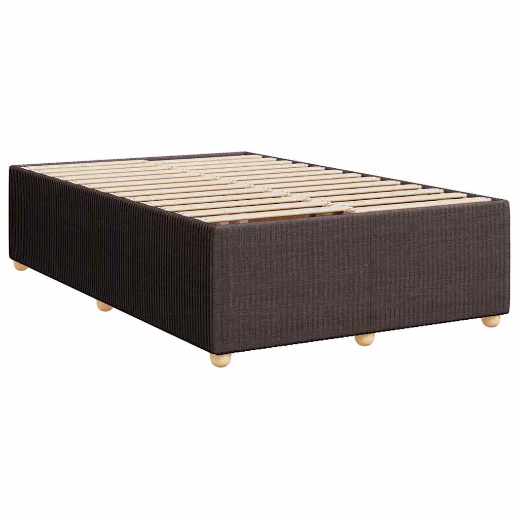 Box Spring Postel S Matrací Tmavě Hnědá 120X200 Cm Textil