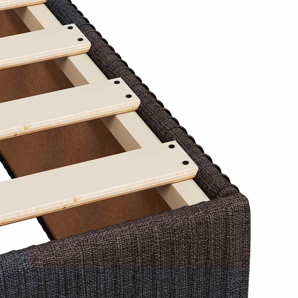 Box Spring Postel S Matrací Tmavě Hnědá 120X200 Cm Textil