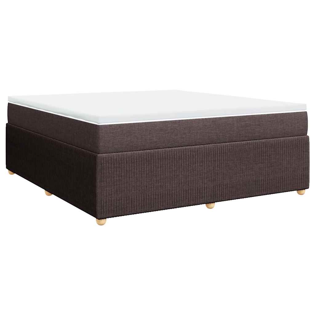 Box Spring Postel S Matrací Tmavě Hnědá 180X200 Cm Textil