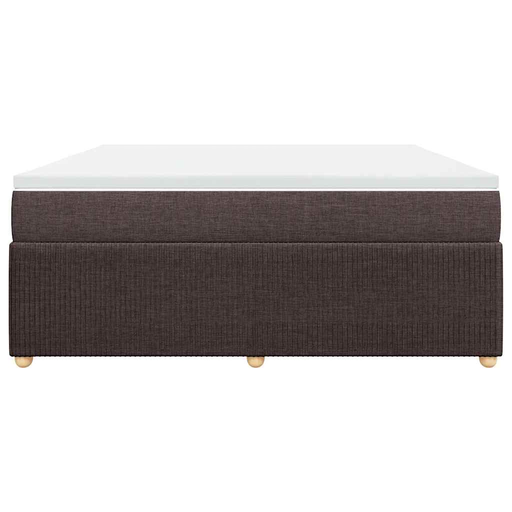 Box Spring Postel S Matrací Tmavě Hnědá 180X200 Cm Textil