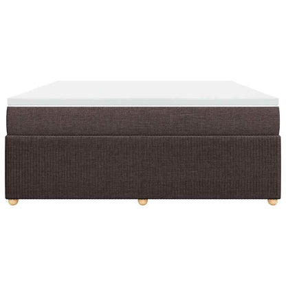 Box Spring Postel S Matrací Tmavě Hnědá 180X200 Cm Textil