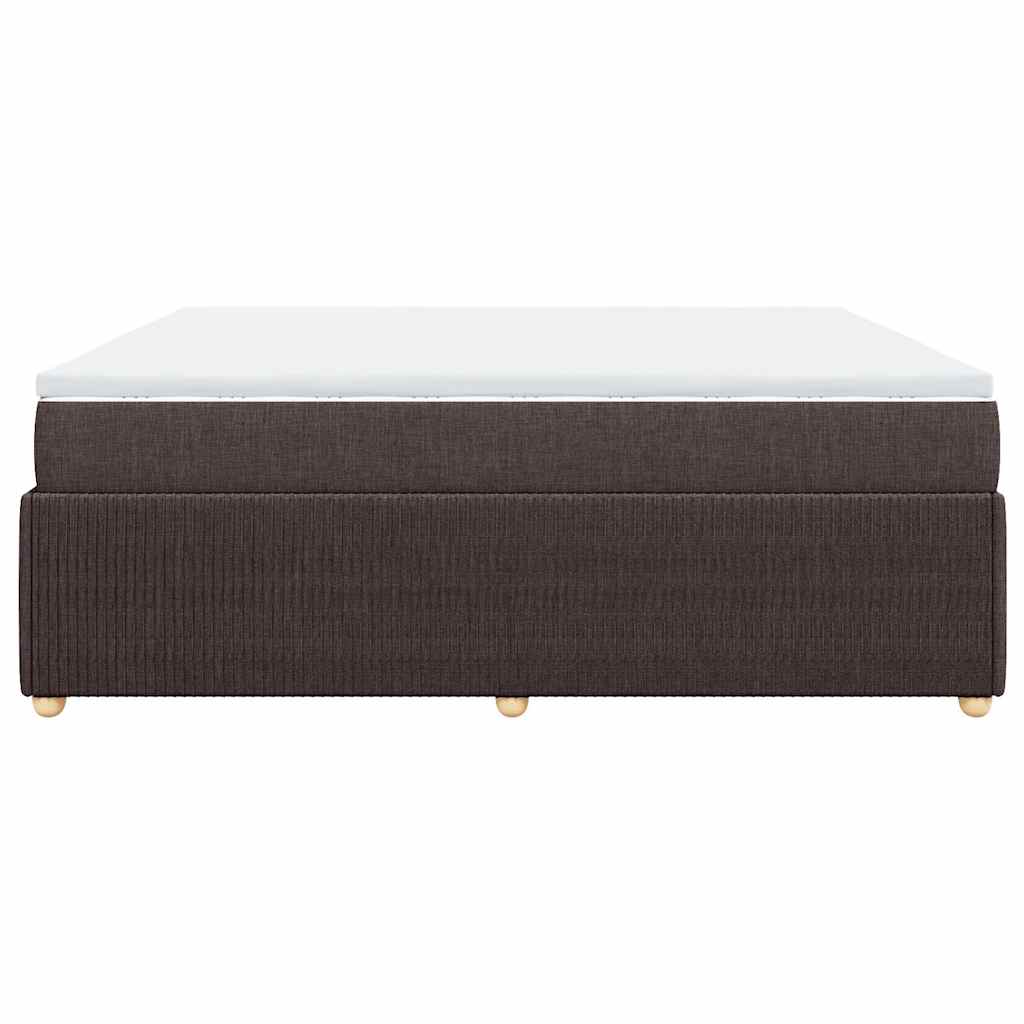 Box Spring Postel S Matrací Tmavě Hnědá 180X200 Cm Textil