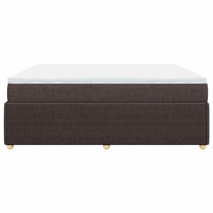 Box Spring Postel S Matrací Tmavě Hnědá 180X200 Cm Textil