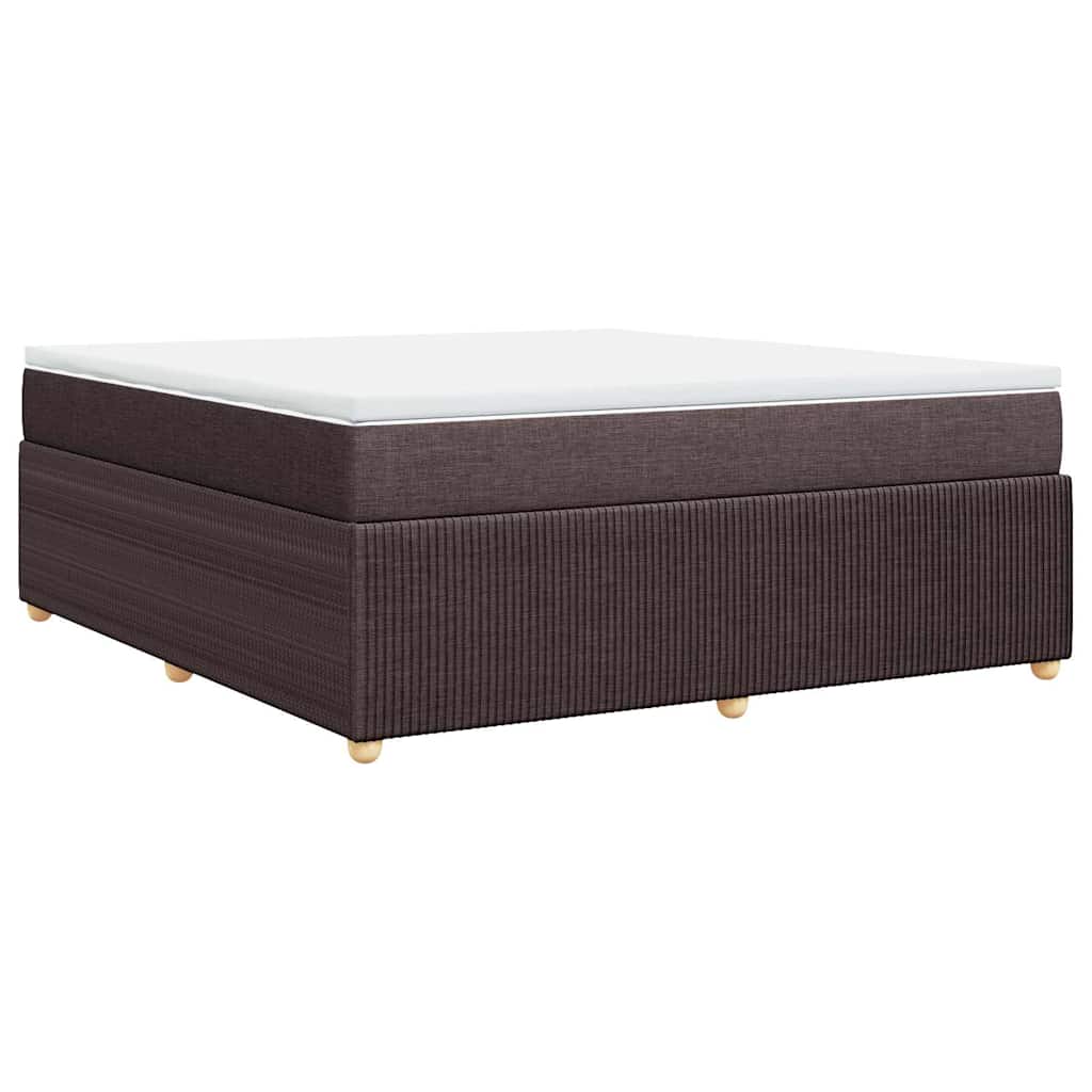 Box Spring Postel S Matrací Tmavě Hnědá 180X200 Cm Textil