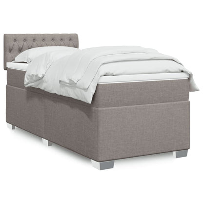 Box Spring Postel S Matrací Textil Taupe