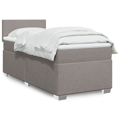 Box Spring Postel S Matrací Textil Taupe