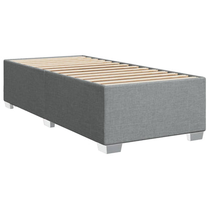 Box Spring Postel S Matrací Textil Světle Šedá