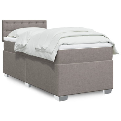 Box Spring Postel S Matrací Textil Taupe