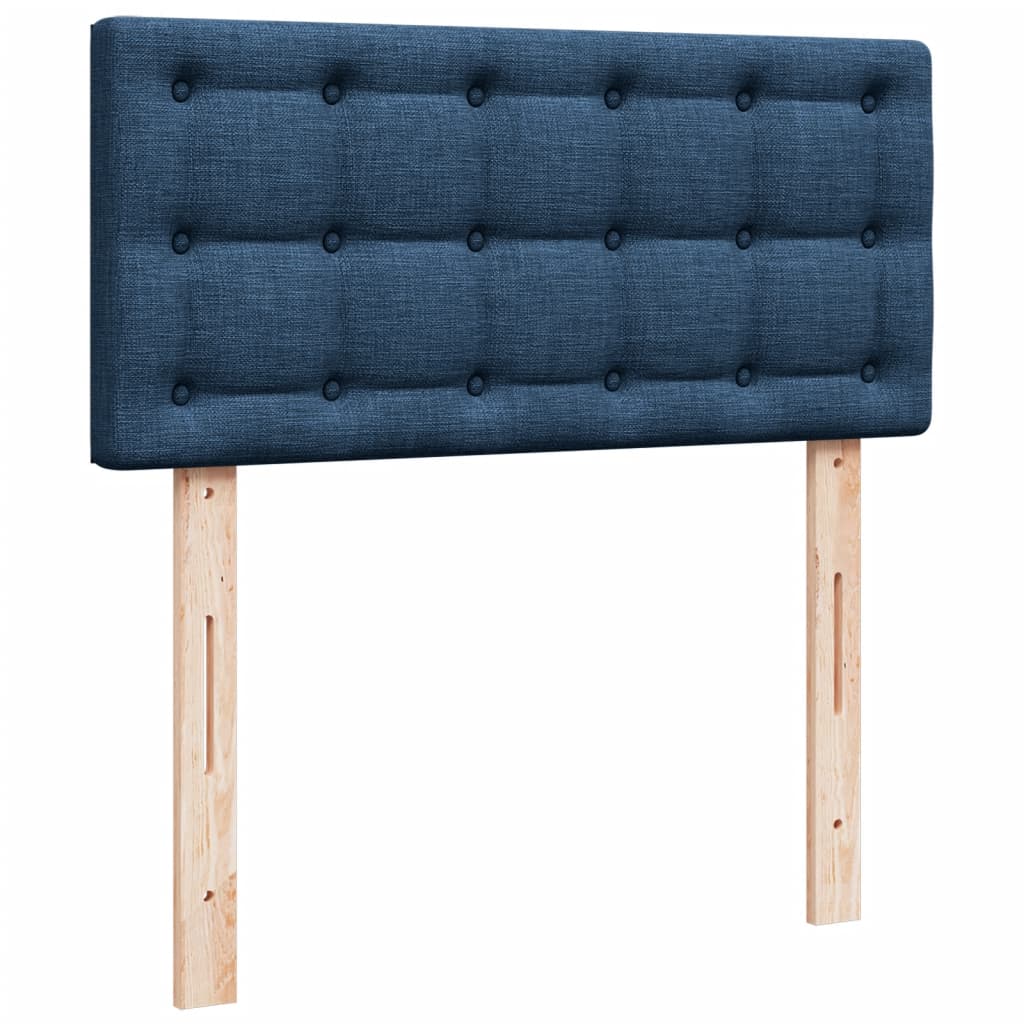 Box Spring Postel S Matrací Textil Modrá