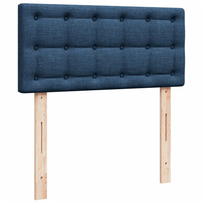 Box Spring Postel S Matrací Textil Modrá