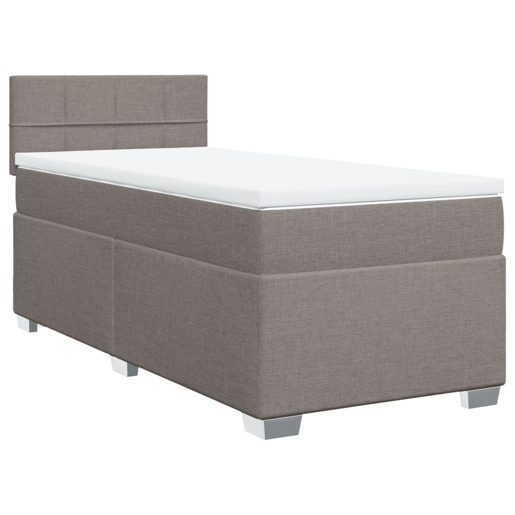 Box Spring Postel S Matrací Textil Taupe