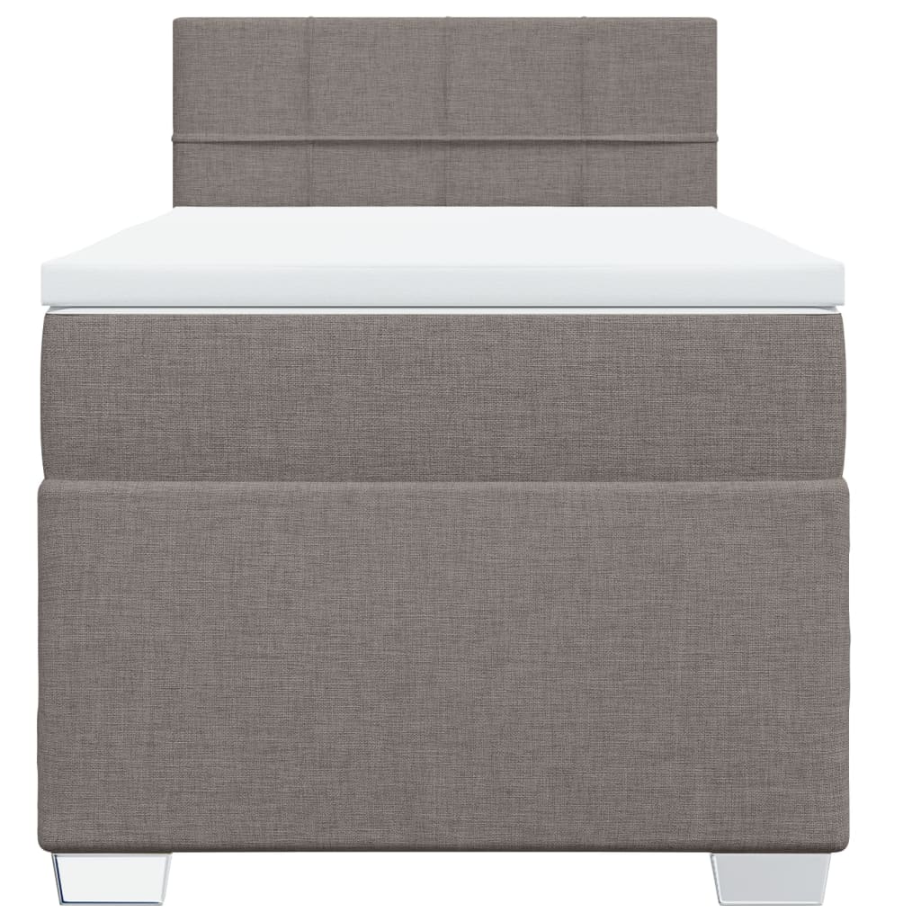 Box Spring Postel S Matrací Textil Taupe