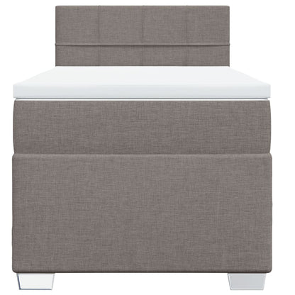Box Spring Postel S Matrací Textil Taupe