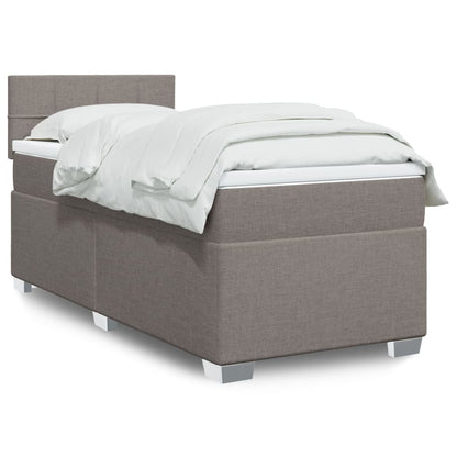 Box Spring Postel S Matrací Textil Taupe