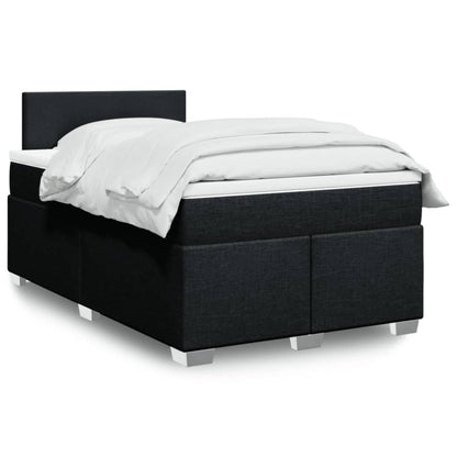 Box Spring Postel S Matrací Černá Textil Černá