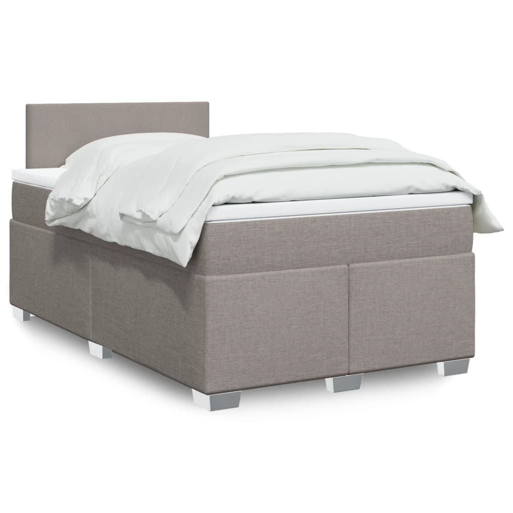 Box Spring Postel S Matrací Textil Taupe
