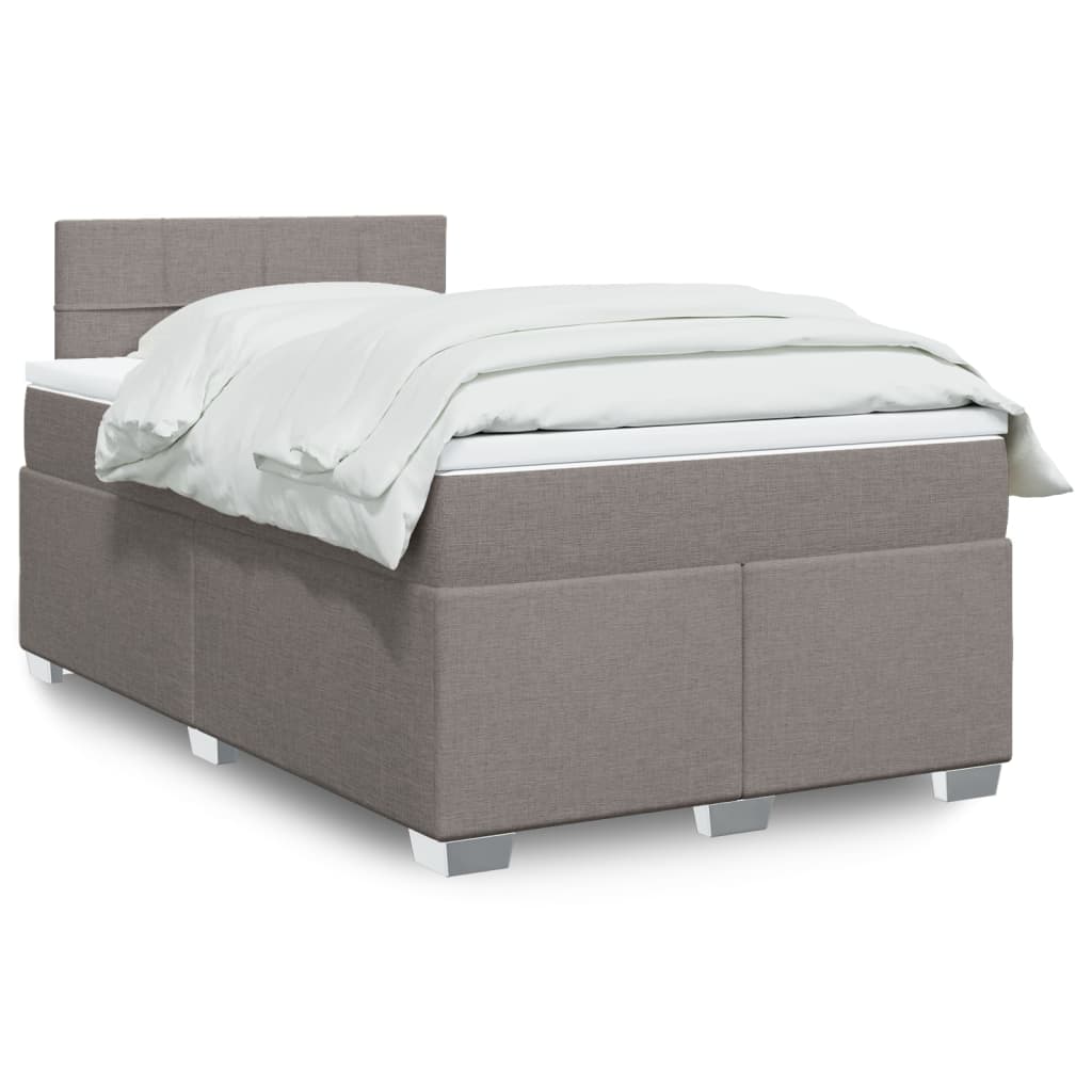 Box Spring Postel S Matrací Textil Taupe