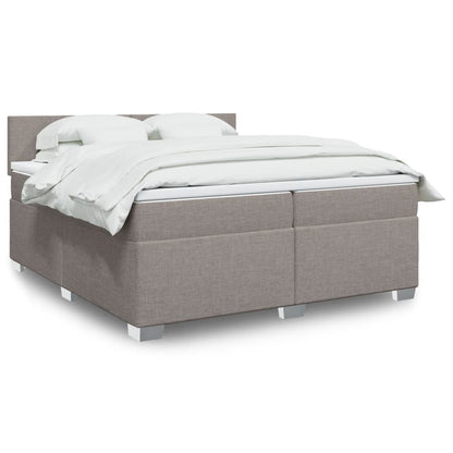 Box Spring Postel S Matrací Textil Taupe