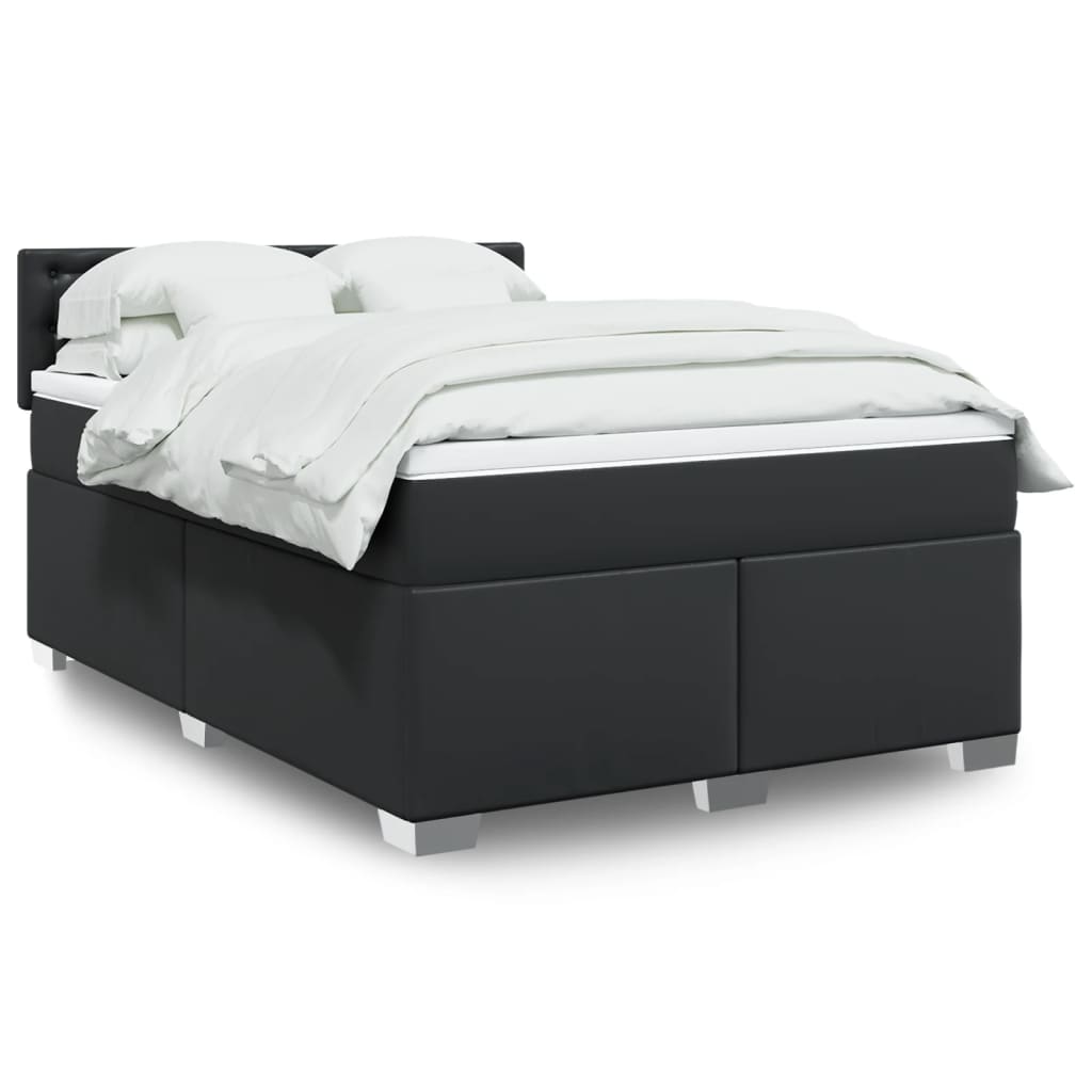 Box Spring Postel S Matrací Umělá Kůže