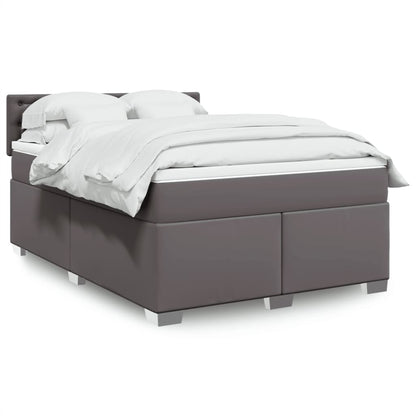 Box Spring Postel S Matrací Umělá Kůže