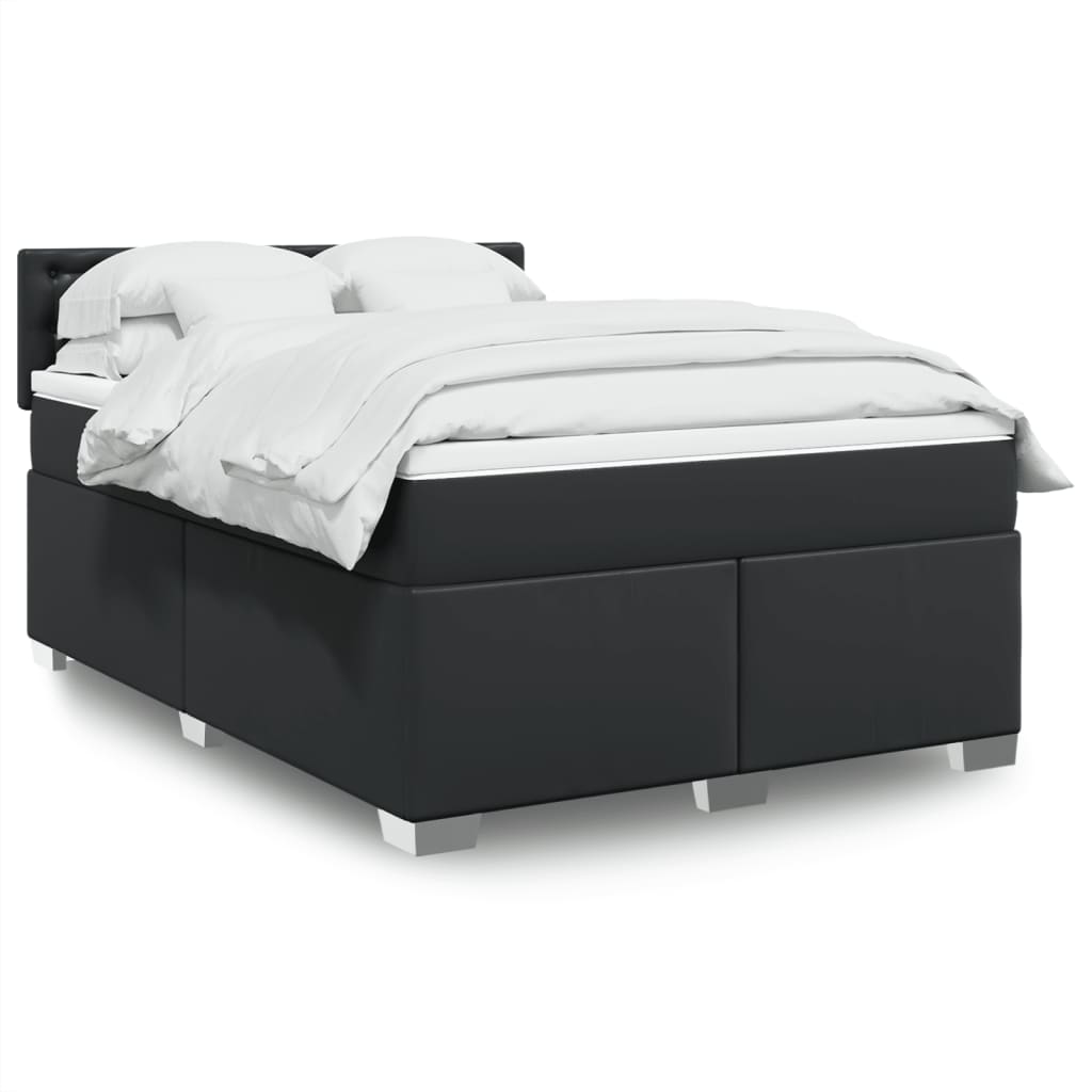 Box Spring Postel S Matrací Umělá Kůže