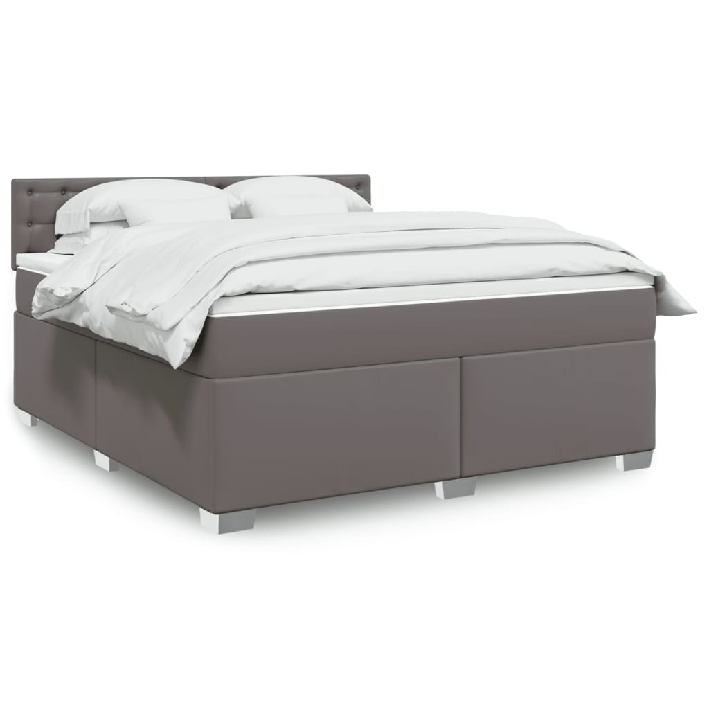 Box Spring Postel S Matrací Umělá Kůže