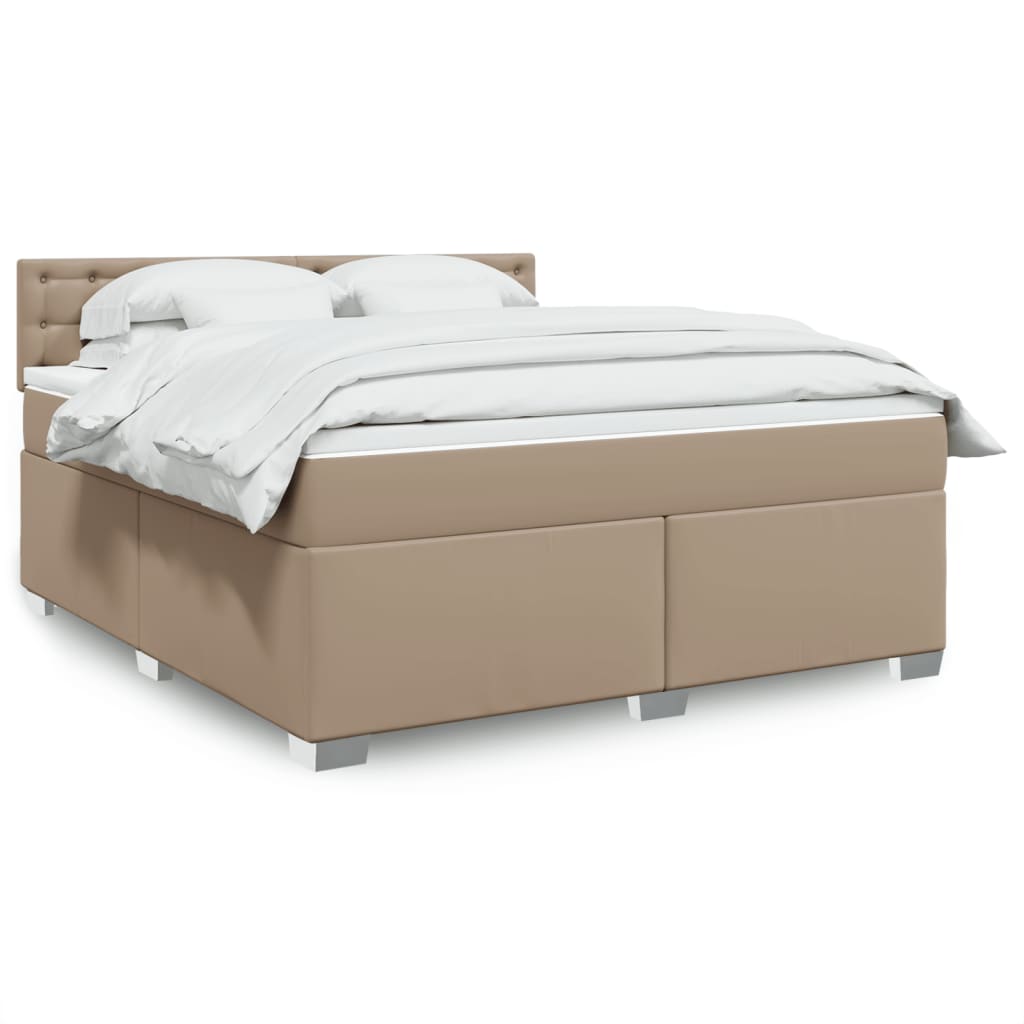 Box Spring Postel S Matrací Umělá Kůže