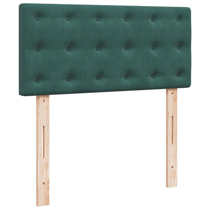 Box Spring Postel S Matrací Samet Tmavě Zelená