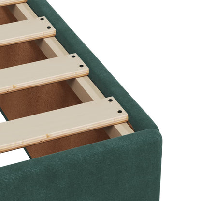 Box Spring Postel S Matrací Samet Tmavě Zelená
