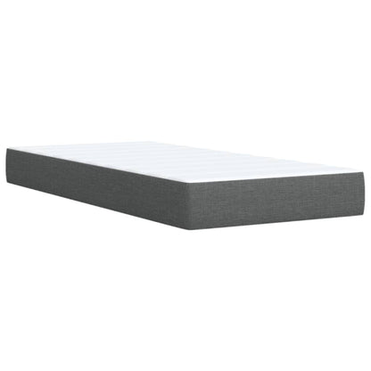 Box Spring Postel S Matrací Textil Tmavě Šedá
