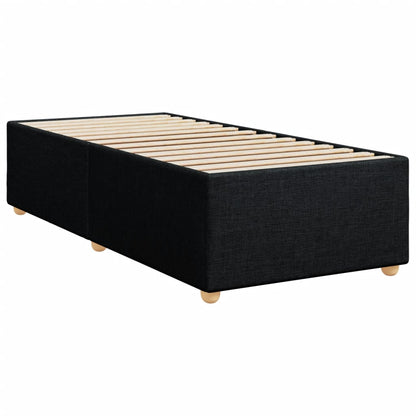 Box Spring Postel S Matrací Černá Textil Černá