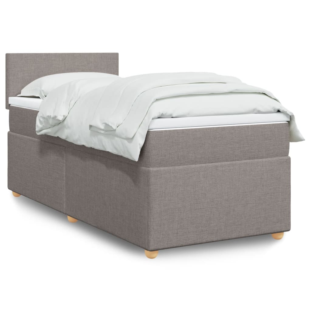 Box Spring Postel S Matrací Textil Taupe