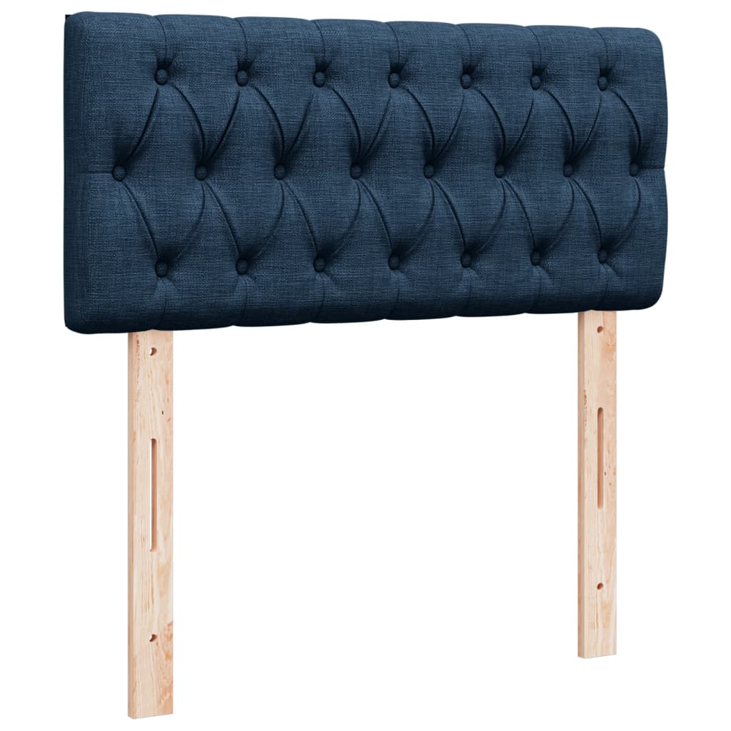Box Spring Postel S Matrací Textil Modrá