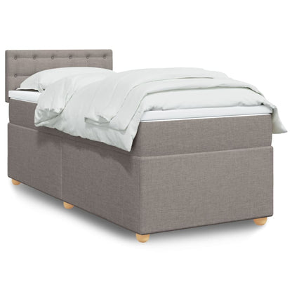 Box Spring Postel S Matrací Textil Taupe
