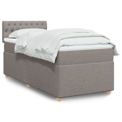 Box Spring Postel S Matrací Textil Taupe
