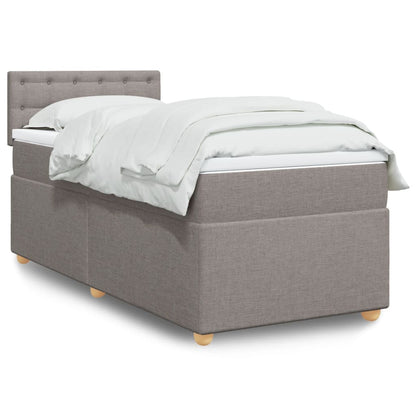 Box Spring Postel S Matrací Textil Taupe