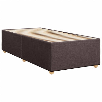 Box Spring Postel S Matrací Textil Tmavě Hnědá