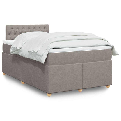Box Spring Postel S Matrací Textil Taupe