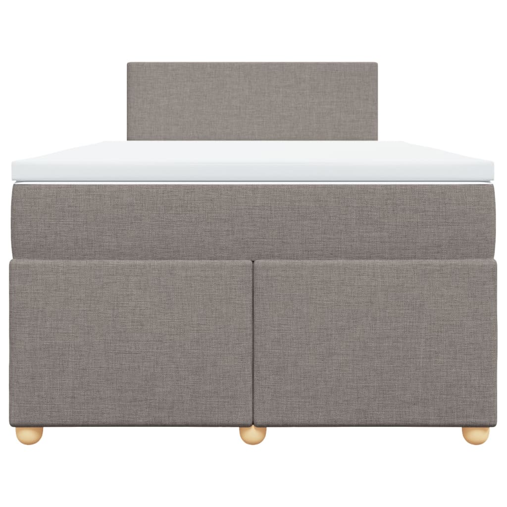 Box Spring Postel S Matrací Textil Taupe