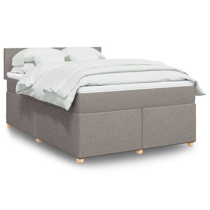 Box Spring Postel S Matrací Textil Taupe