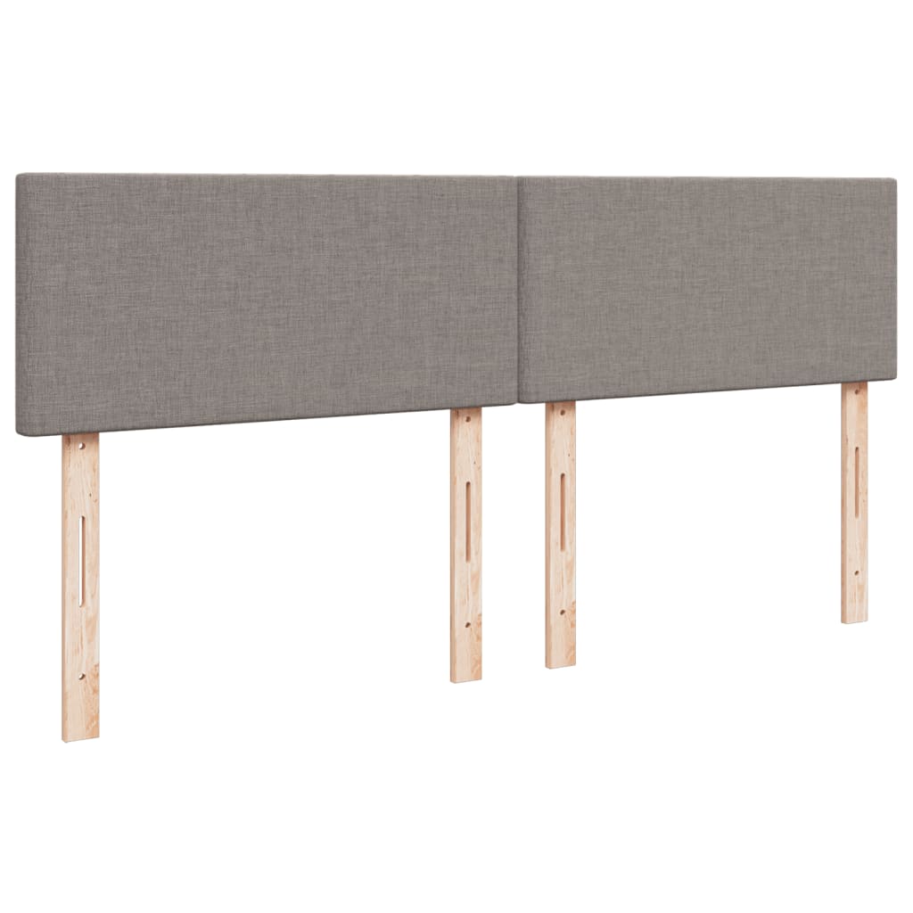 Box Spring Postel S Matrací Taupe 200X200 Cm Textil