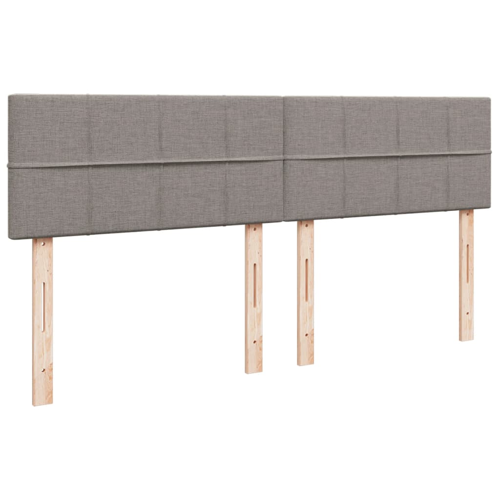 Box Spring Postel S Matrací Taupe 200X200 Cm Textil
