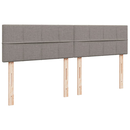 Box Spring Postel S Matrací Taupe 200X200 Cm Textil