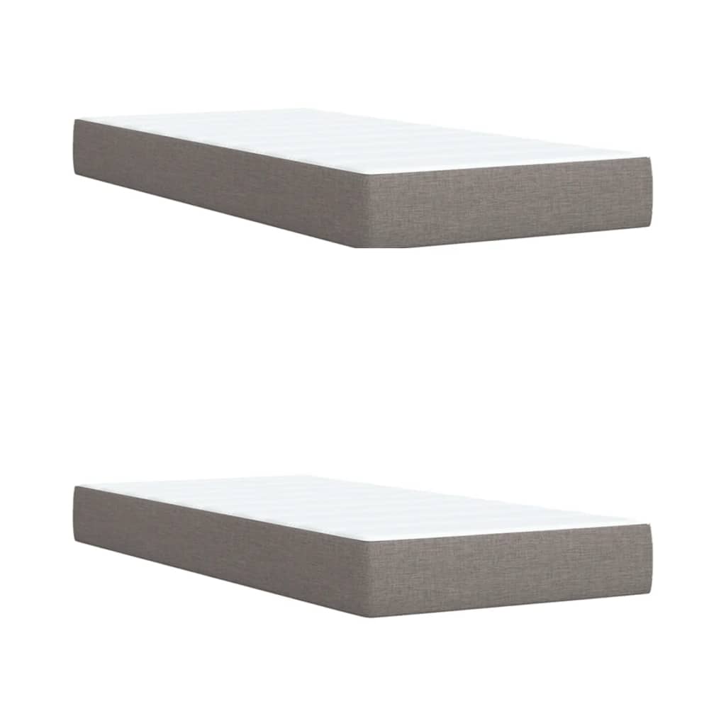Box Spring Postel S Matrací Taupe 200X200 Cm Textil