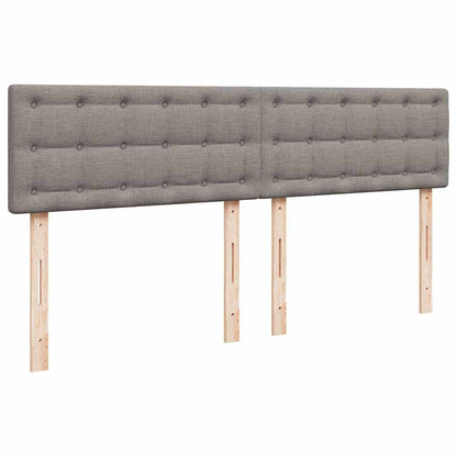 Box Spring Postel S Matrací Taupe 200X200 Cm Textil
