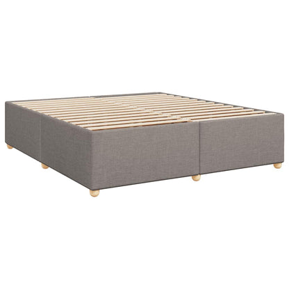 Box Spring Postel S Matrací Taupe 200X200 Cm Textil