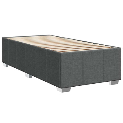 Box Spring Postel S Matrací Tmavě Šedá 80 X 200 Cm Textil