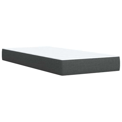 Box Spring Postel S Matrací Tmavě Šedá 80 X 200 Cm Textil