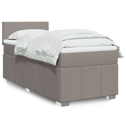 Box Spring Postel S Matrací Textil Taupe